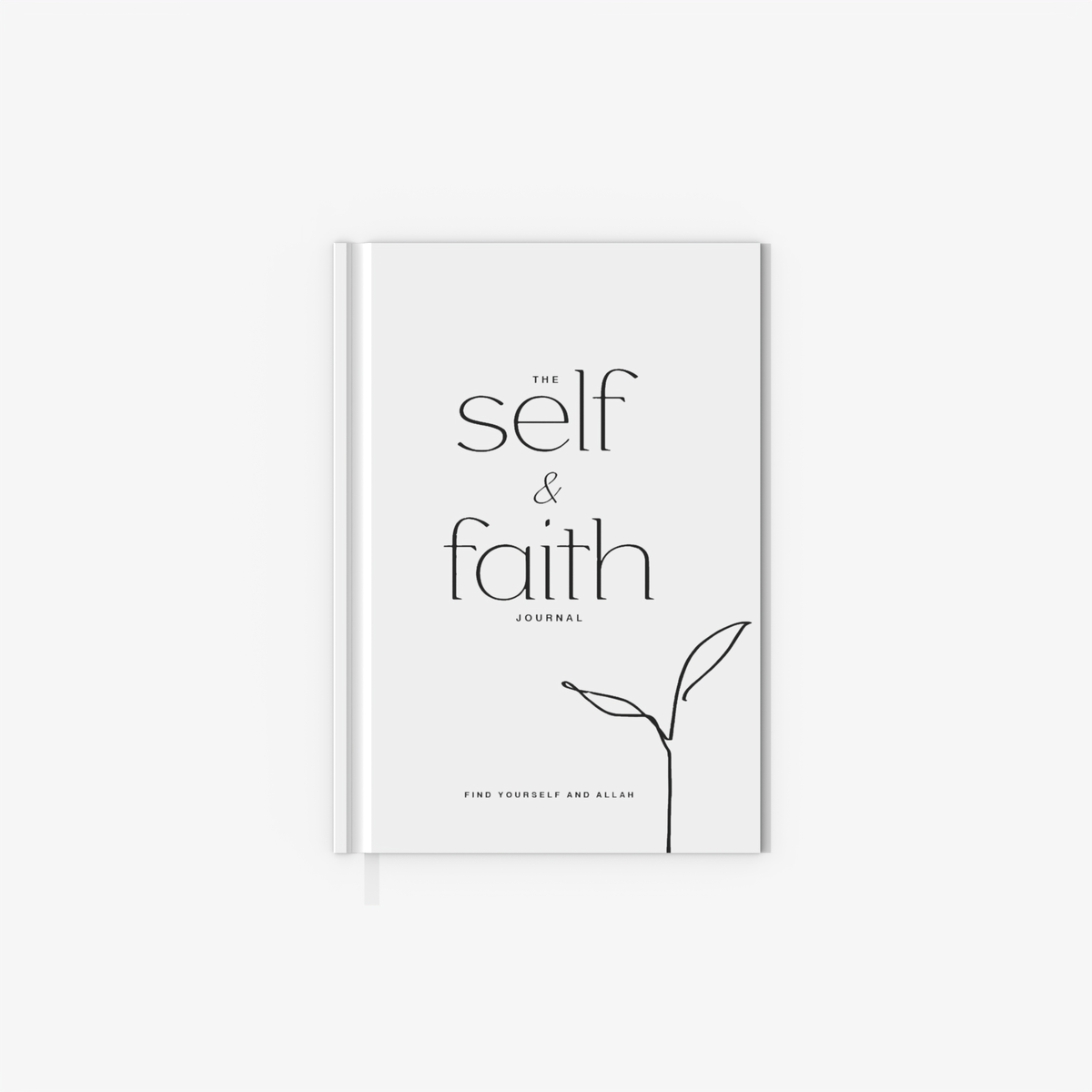 The Self and Faith Journal Pure White - 90-day guided Islamic journal for self-reflection and spiritual growth - front cover #color_pure-white