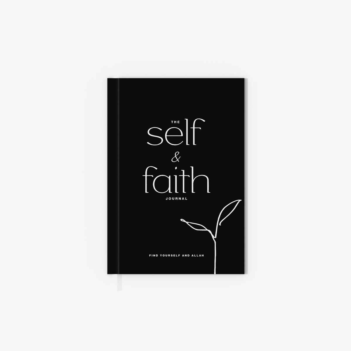 The Self and Faith Journal Bold Black - 90-day guided Islamic journal for self-reflection and spiritual growth - front cover #color_bold-black