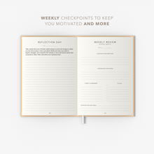 The Self and Faith Journal Bold Black weekly checkpoints and reflection day pages - Islamic journal for motivation #color_bold-black
